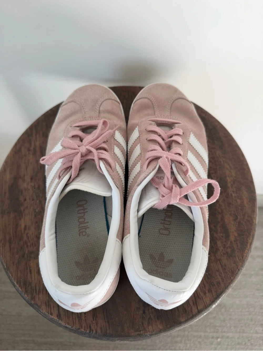 Light pink adidas gazelle